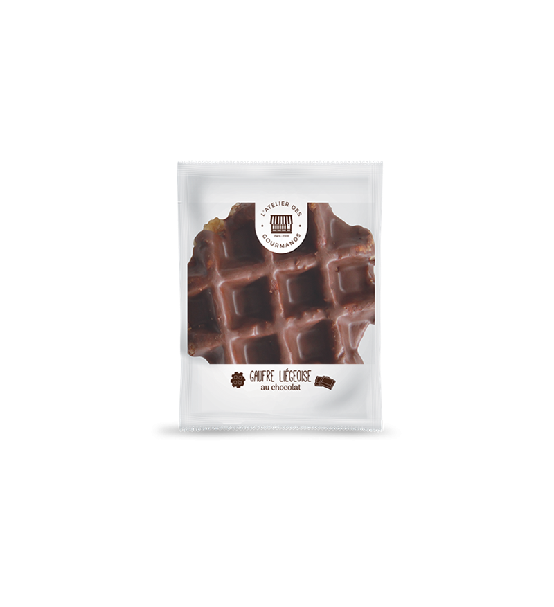 Gaufre liégeoise nappée chocolat